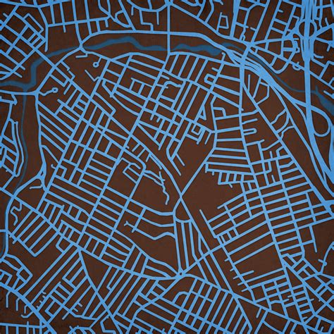 Tufts University Campus Map Art - City Prints