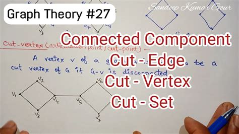 Connected component of Graph | Cut Edge | Cut Vertex | bridge | Graph theory