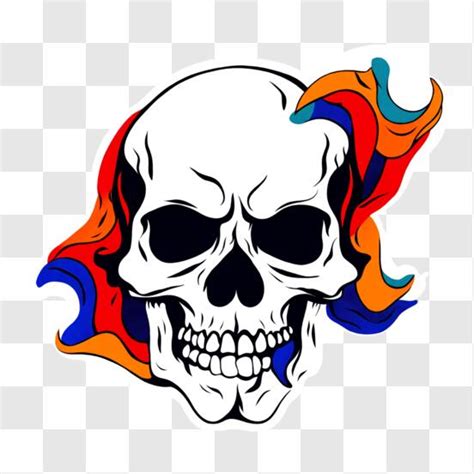 Download Skull with Flames on Purple and Orange Background PNG Online - Creative Fabrica