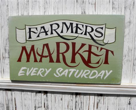 Farmers Market Sign Original Hand Painted Vintage look sign in 2020 ...