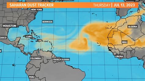 Saharan dust 2023 update: Plume expected to arrive in Houston Friday ...