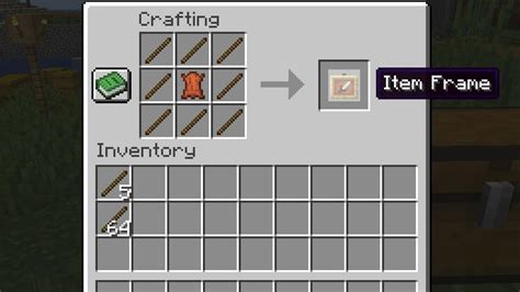 How to Make an Item Frame in Minecraft - Garden