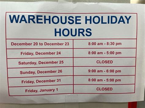 Costco Holiday Hours Update! Bonus hours added for the next few days ...