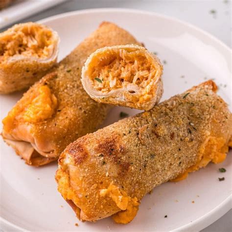 Air Fryer Buffalo Chicken Egg Rolls - Yellow Bliss Road