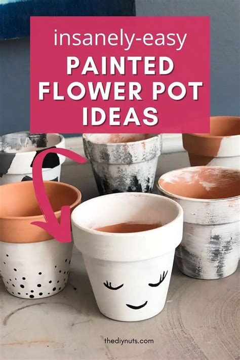 Easy Painted Flower Pot Design Ideas - The DIY Nuts