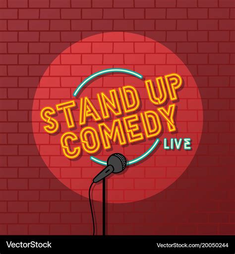 Stand up comedy open mic Royalty Free Vector Image