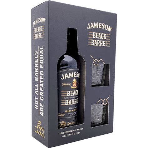 Jameson Black Barrel Gift Set with 2 Tumbler Glasses | GotoLiquorStore