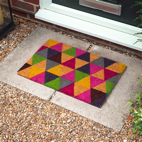 Door Mat Doormats Non Slip Natural Coir Welcome Indoor Outdoor Home Garden Mats | eBay