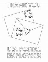 Thank You US Postal Employees Coloring Sheet By Ms Martinez The Art  sketch template