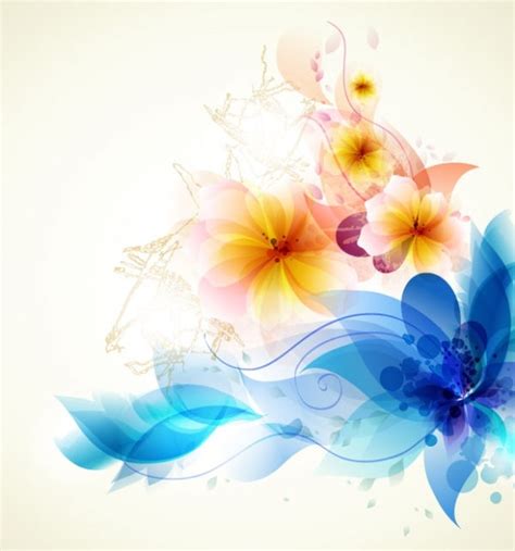 Romantic flower background 01 vector Vectors graphic art designs in ...