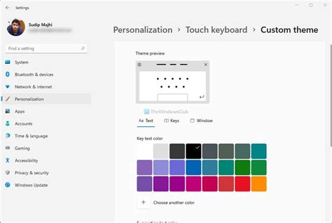 How To Customize Touch Keyboard On Windows 11 | thewindowsclub