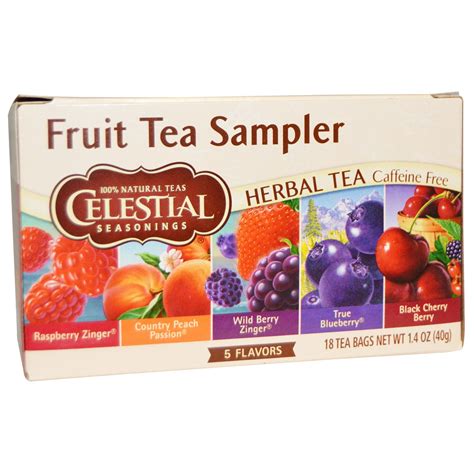 Celestial Seasonings, Fruit Tea Sampler, Herbal Tea, Caffeine Free, 5 ...