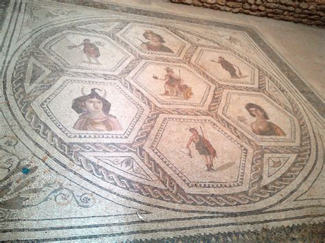 Mosaic floor representing the Roman provinces from the restored House ...