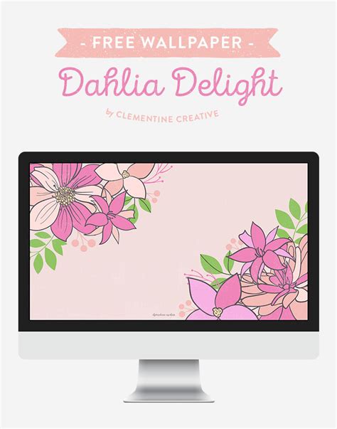 Free Wallpaper: Dahlia Delight in Peach and Pink - Clementine Creative ...