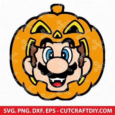 Mario Bros Halloween SVG PNG DXF EPS Cut Files for Cricut