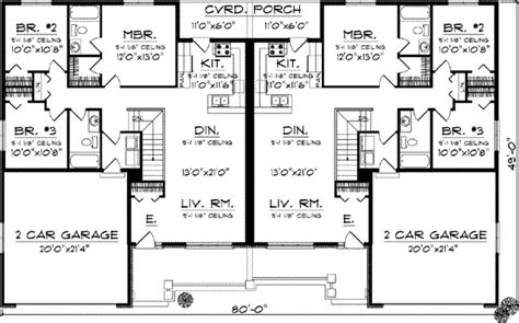 3 Bedroom Duplex Floor Plans With Garage - floorplans.click