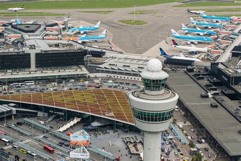 OverflightStock | Amsterdam Airport Schiphol Netherlands Aerial Stock Photo