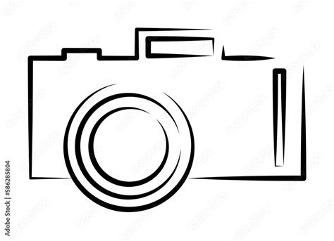 camera outine logo style icon. Element of photo icon for mobile concept ...