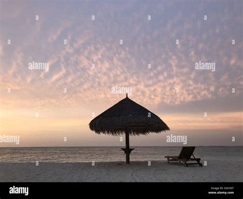 Beach sunset in the Maldives Stock Photo - Alamy