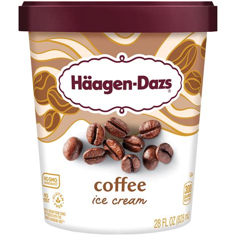 HAAGEN-DAZS Ice Cream, Coffee, 28 Fl. Oz. Tub | No GMO Ingredients | No ...