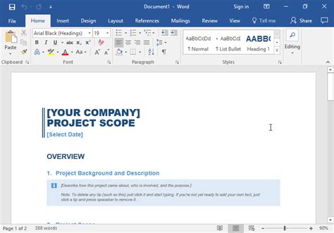 Creating a New Document from a Template | Computer Applications for Managers