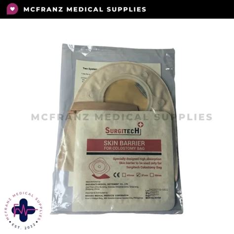 Surgitech Colostomy Bag Set with Wafer Sold per Piece (Sizes:45mm57mm60mm70mm) | Lazada PH