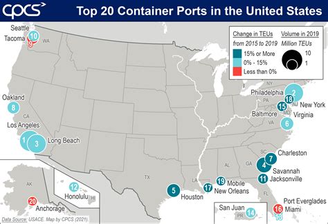 Us Map Shows Busiest East Coast Ports For Container Ships Raleigh ...