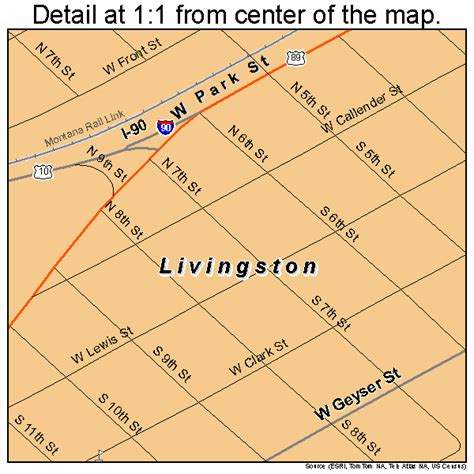 Livingston Montana Street Map 3043975