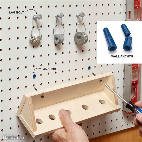 Organize Anything with Pegboard: 11 Ideas and Tips | Hollow wall anchors, Lag bolts and Anchor ...