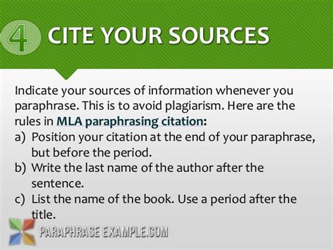 How to Paraphrase MLA Style