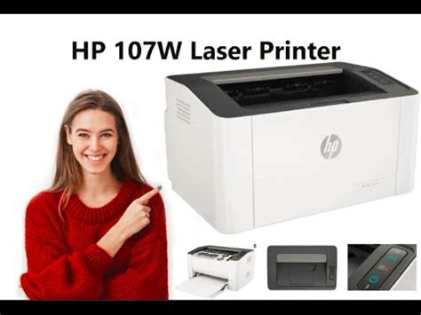 HP 107W Laser Printer - YouTube