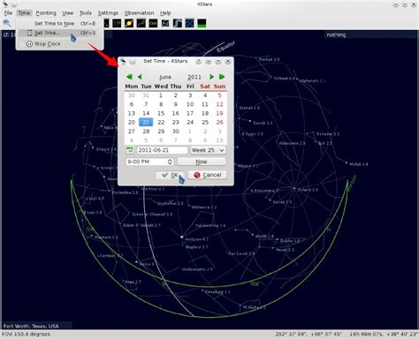 Answering a tricky question with the KStars desktop planetarium package