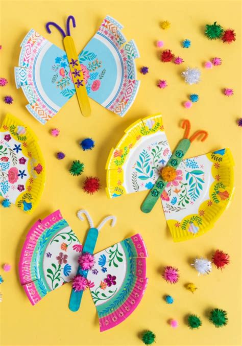 Paper Plate Butterfly Kids Craft - Design Improvised