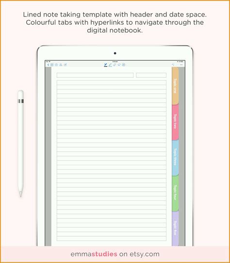 Staffelung Goodnotes 5 Subject Student Notebook Template 794985 - Muster & Vorlagen Kostenlos ...