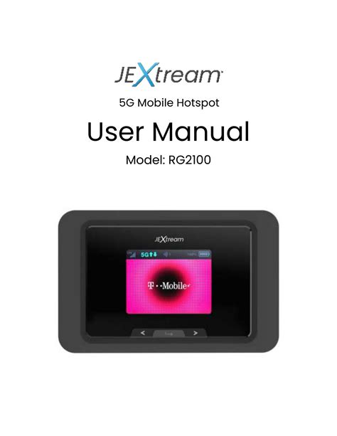 JEXtream RG2100 5G Mobile Hotspot User Guide