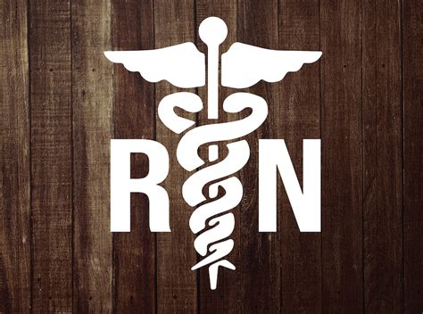 RN SVG Registered Nurse Logo for Silhouette Cricut Caduceus - Etsy