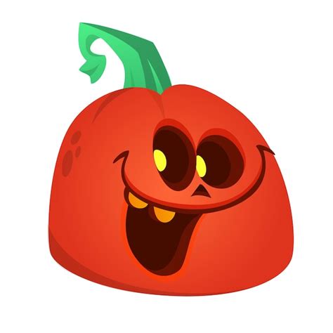 Premium Vector | Cartoon funny halloween pumpkin head isolated on white ...