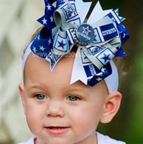 Dallas Cowboys Baby Headband Girls Hair Bow Clip NFL | Fancy hair bows, Girl hair bows, Bow hair ...