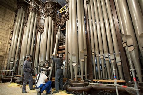 Clearing the 'voice' of Notre Dame: Paris cathedral's great organ meticulously removed for ...