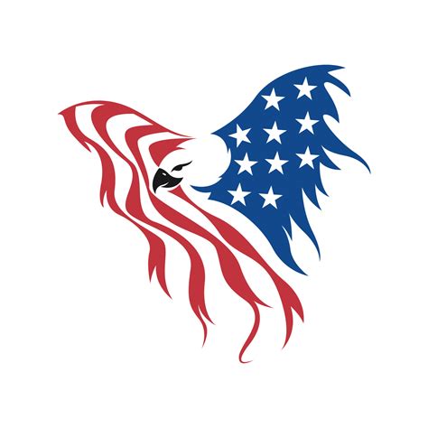 American flag logo concept design 24126909 Vector Art at Vecteezy