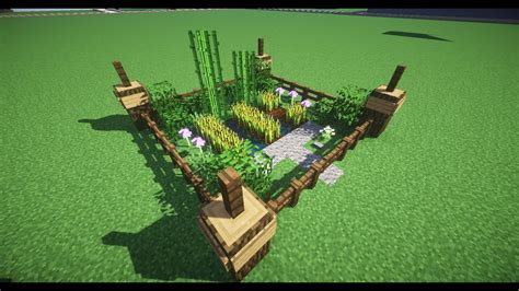 How to Build a Small Garden in Minecraft - YouTube