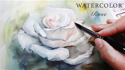 White Rose Watercolor Painting Tutorial | Painting tutorial, Rose ...