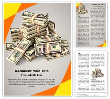 Cash Money Microsoft Word Template For Your Word Document