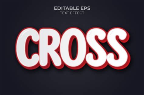 Free Cross Text Effect Design Graphic by Rasel Design · Creative Fabrica