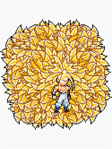 "Goku Super Saiyan 100 HQ Pixel Edition" Sticker for Sale by adventfan ...