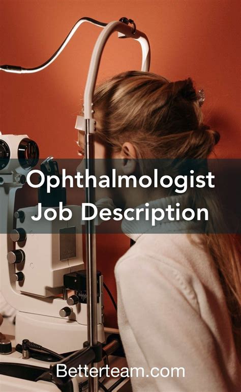 Ophthalmologist Job Description | Interview questions, Job description ...