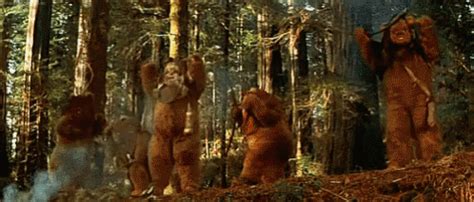 Ewok Cheer GIF - Starwarsmay4 Happy - Discover & Share GIFs