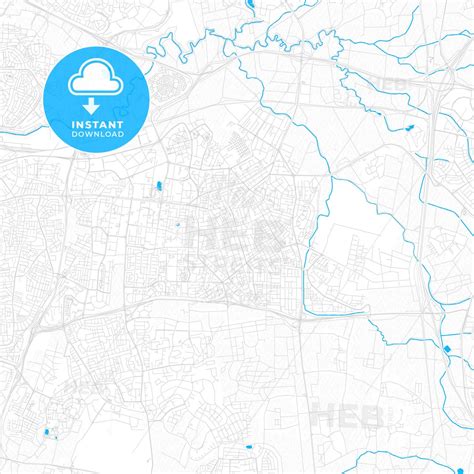 Petah Tikva, Israel PDF vector map with water in focus - HEBSTREITS Sketches | Map vector, Map ...