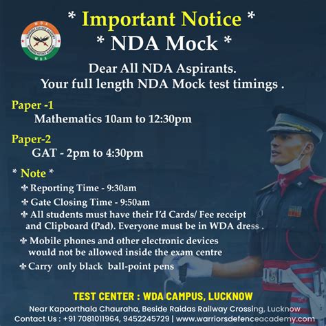 NDA Notification 2023, NDA Exam Date, Vacancies, Eligibility | Warriors ...