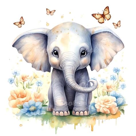 Pin by Lucia Elena on Imagens fofas | Elephant clip art, Cute animal ...